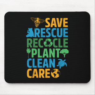 Mousepad Salve Abelhas Salvando Animais Reciclar Plastict E