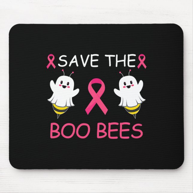 Mousepad Salve O Cancer De Mama Divertido Do Boo Beers Hall (Frente)