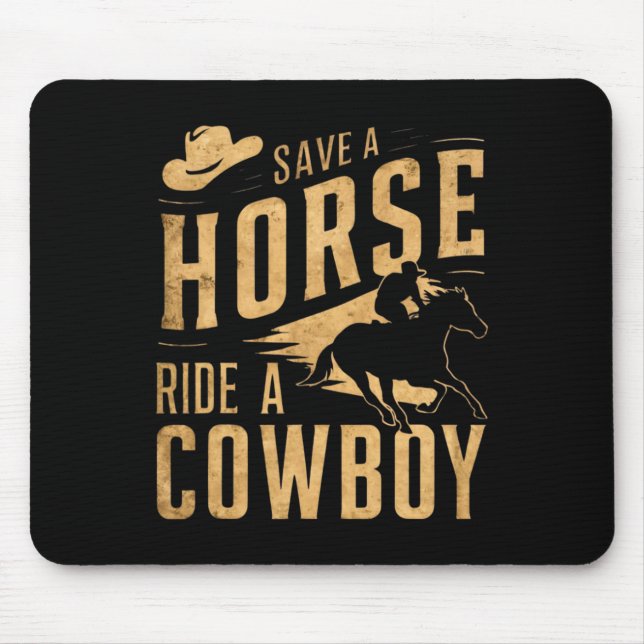 Mousepad Salve Uma Corrida De Cavalo Uma Coroa Engraçada Ro (Frente)