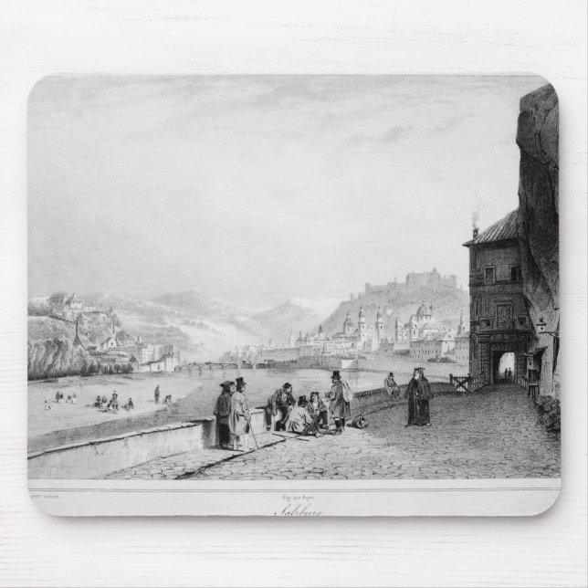 Mousepad Salzburg, gravado por Bayot & por Cuvilier, 1840 (Frente)