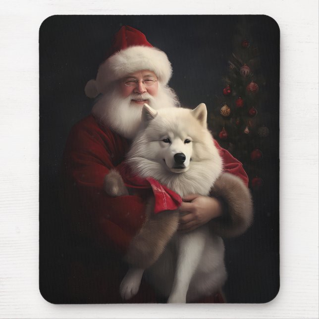 Mousepad Samoia com Natal Festivo de Papai Noel (Frente)