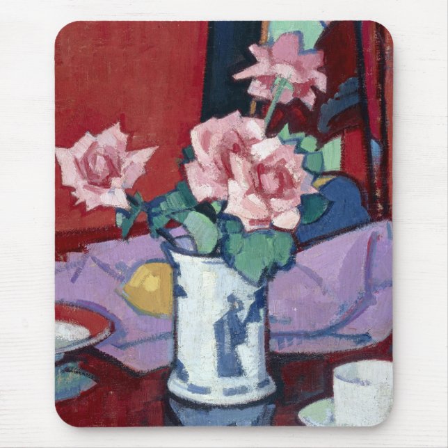 Mousepad Samuel John Peploe Rosas Rosa, Vaso Chinês (Frente)