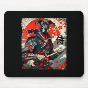 Mousepad Samurai Great Dane Tattoo Kawaii Ukiyo-e