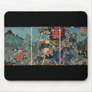 Mousepad Samurai na pintura da guerra cerca de 1800's