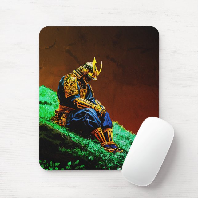 Mousepad Samurai Warrior em Ouro Armor - Epic Japonês (Com mouse)