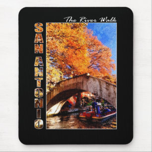 Mousepad San Antonio, Texas: Ponte da caminhada do rio