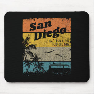 Mousepad San Diego Vintage Califórnia Praia Surf Retro S