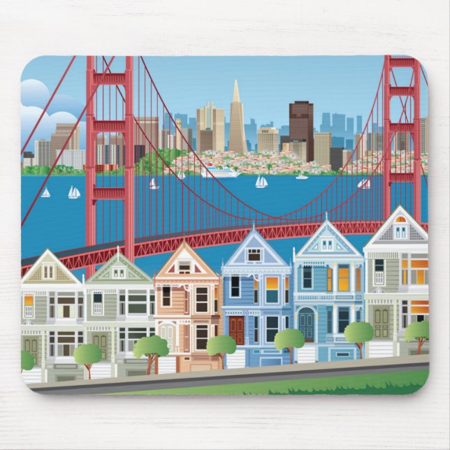 Mousepad San Francisco, CA | a cidade pela baía (Frente)