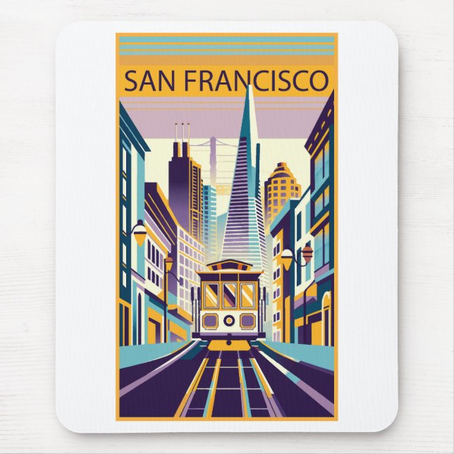 Mousepad San Francisco California Art Deco (Frente)