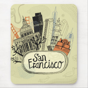 Mousepad San Francisco tirado mão