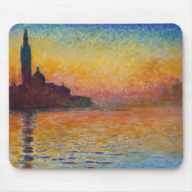 Mousepad San Giorgio Maggiore em Dusk (por Claude Monet) (Frente)