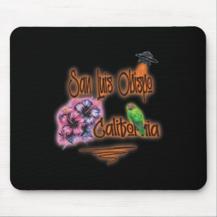 Mousepad San Luis Obispo Califórnia Retro Surfista Vintage