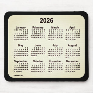 Mousepad San Telmo 2026 no calendário preto por Janz Dois T