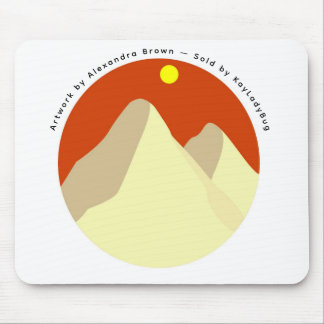 Mousepad Sand Dunes Amongst Orange Sky