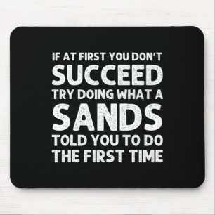 Mousepad Sands Funny Surname Family Tree Aniversário Reuniã