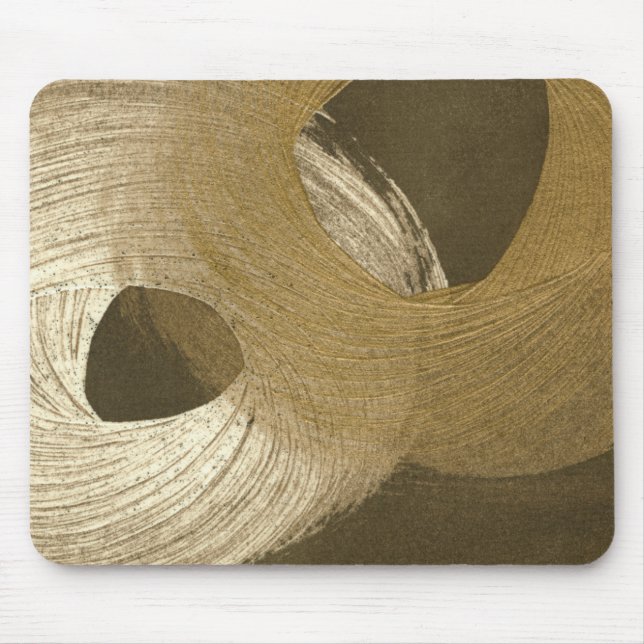 Mousepad Sandstorm circular em Tan e Brown escuro (Frente)
