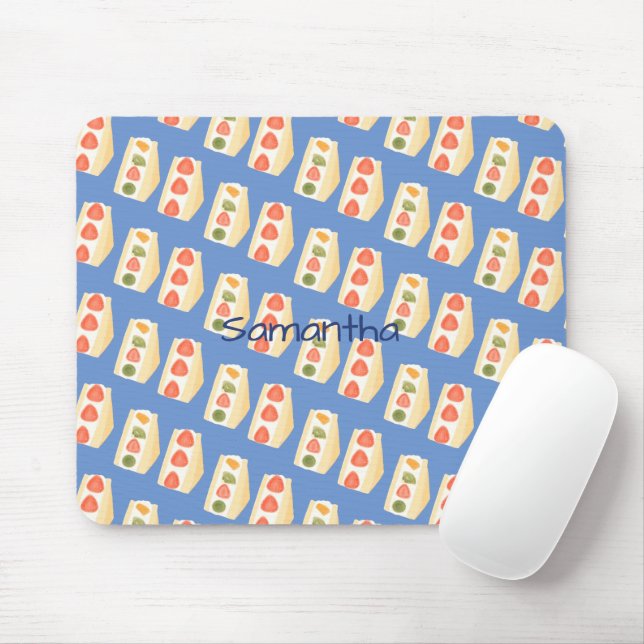 Mousepad Sanduíches De fruta E De Sobremesa De Creme (Com mouse)