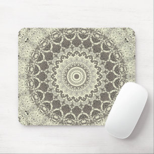 Mousepad Sandy Bege Boho Praia Padrão Mandala