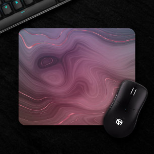 Mousepad Sangria Strata   Moody Pink e Purple Luxe Agate
