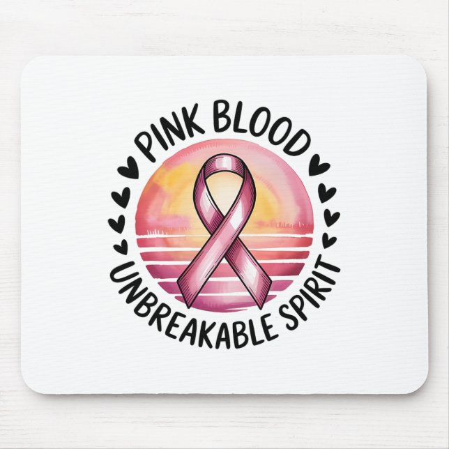 Mousepad Sangue Rosa Sem Quebra Espirituosa Espíritos Rosa  (Frente)