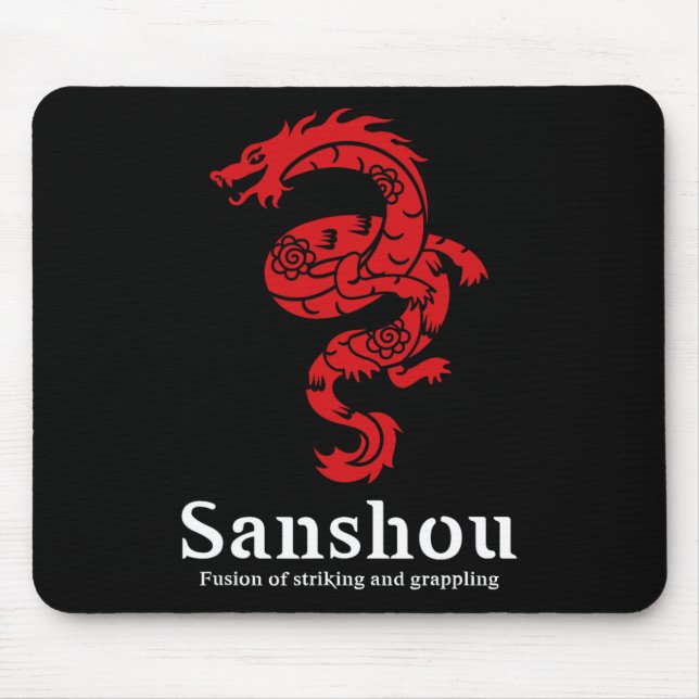 Mousepad Sanshou Dragão Sanda Boxe Chinês Artes Marciais  (Frente)