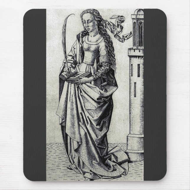Mousepad Santa Bárbara da Torre Arte Gráfica Sagrada (Frente)