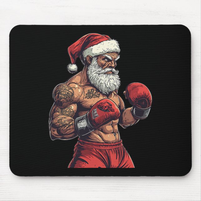 Mousepad Santa Claus Boxing E Mma - Boxing De Natal (Frente)