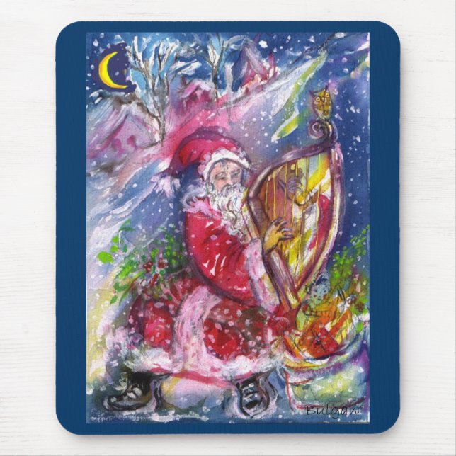 MOUSEPAD SANTA CLAUS JOGANDO HARP À LUZ DA LUZ (Frente)