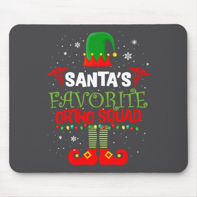 Mousepad Santa Favorite Ortho Squad Elf Orthodontist Christ (Frente)