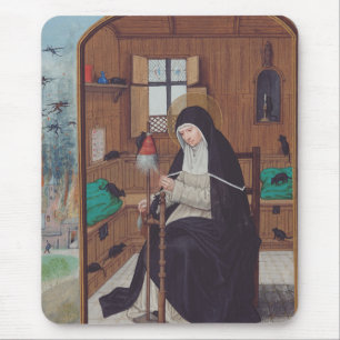 Mousepad Santa Gertrudes de Helfta por Simon Bening