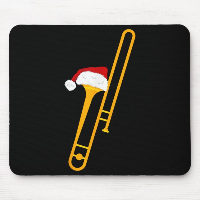 Mousepad Santa Hat e Trombone Legal Novidade De Natal (Frente)