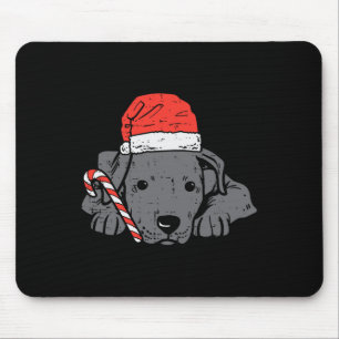 Mousepad Santa hat pitbull pit dog natal, Natal, mulheres c