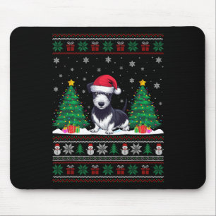 Mousepad Santa Hat Rat Terrier Cachorro Cachorro Árvore de 