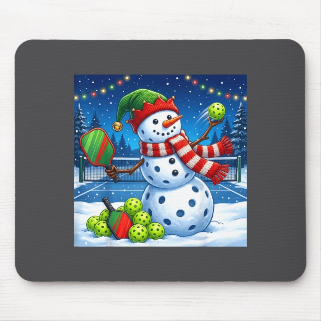 Mousepad Santa Hat Snowman Xmas Funny Ckleball Christmas  (Frente)
