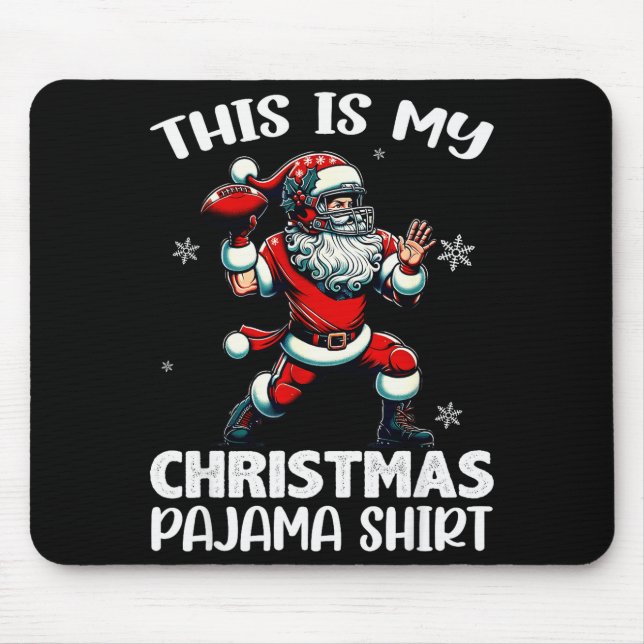 Mousepad Santa Playing American Football, This Is My Christ (Frente)