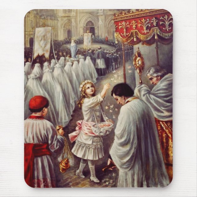Mousepad Santa Teresa joga flores para o Santíssimo Sacrame (Frente)