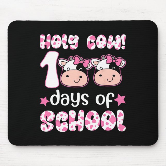 Mousepad Santa Vaca 100 Dias De Professores Estudantes Garo (Frente)
