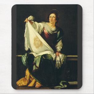 Mousepad Santa Verônica Arte O Milagre do Santo Rosto
