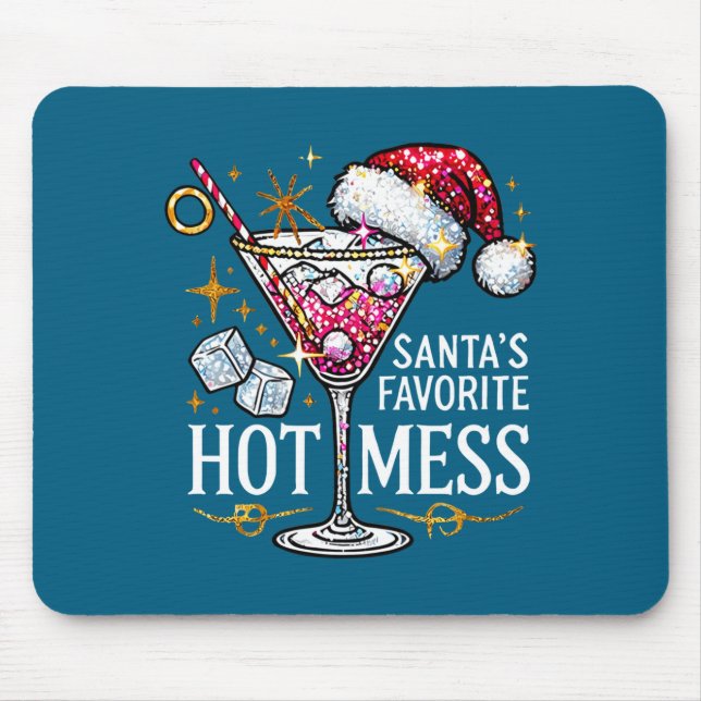 Mousepad Santa's Favorite Hot Mess Long Sleeve  (Frente)