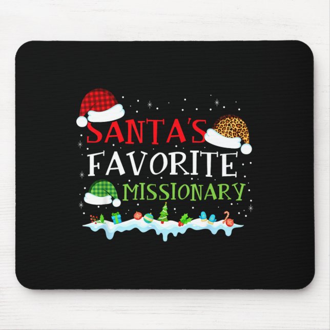 Mousepad Santa's Favorite Missionary Fun Christmas  (Frente)