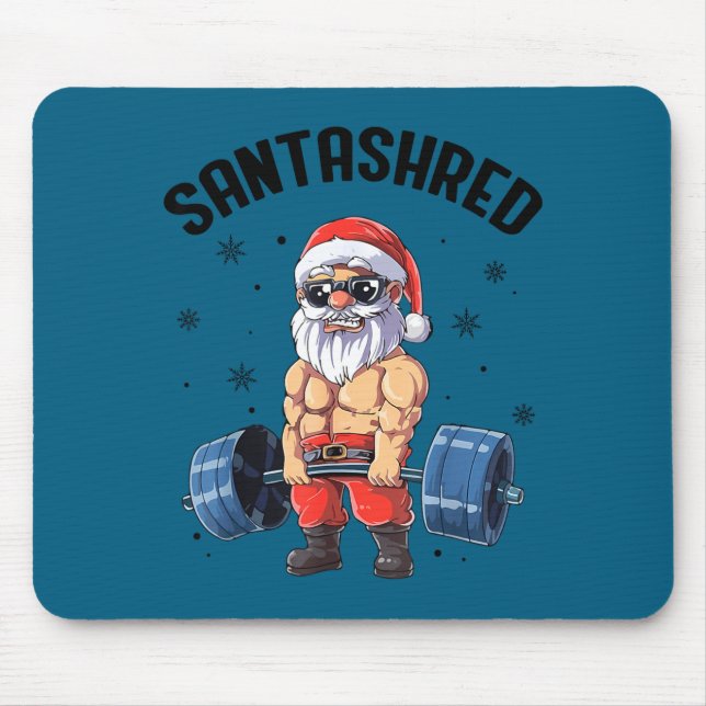 Mousepad Santashred Papai Noel engraçado Meme Natal Academi (Frente)