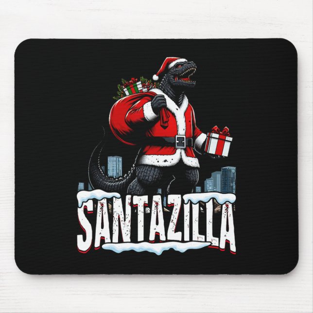 Mousepad Santazilla Kaiju Papai noel Monstro Japonês de Nat (Frente)