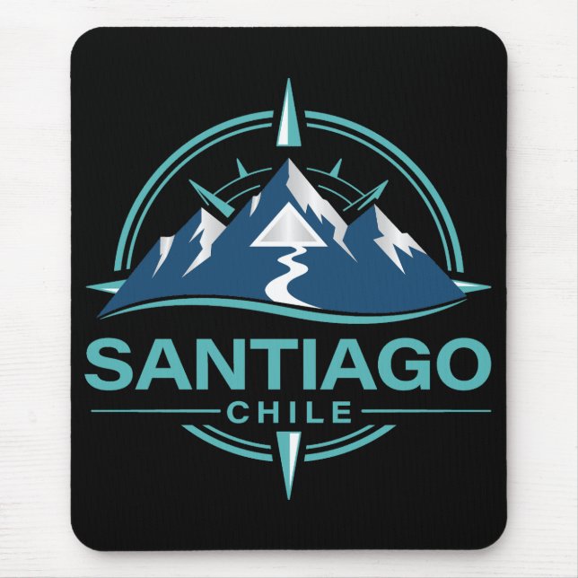 Mousepad Santiago Chile América do Sul (Frente)