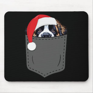Mousepad Santo Bernard Dog Papai Noel Festa de Natal X