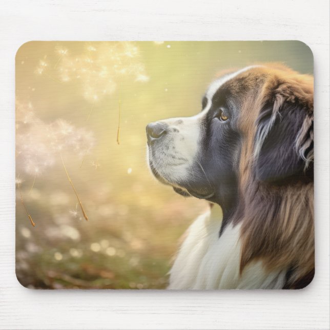 Mousepad Santo Bernard Dog Pet Animal Tranquil (Frente)