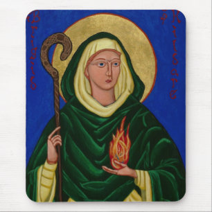 Mousepad Santo Brigid com fogo santamente