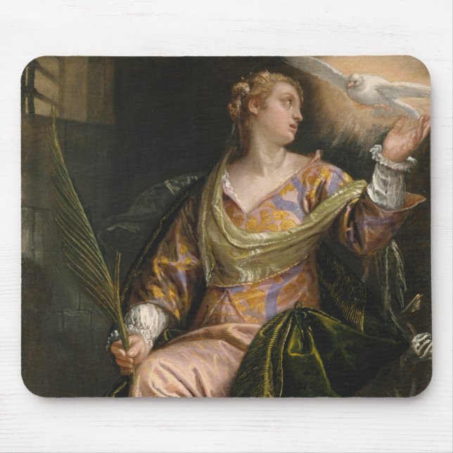 Mousepad Santo Catherine de Alexandria na prisão (Frente)
