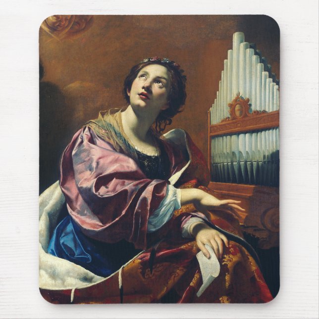 Mousepad Santo Cecilia por Simon Vouet (Frente)