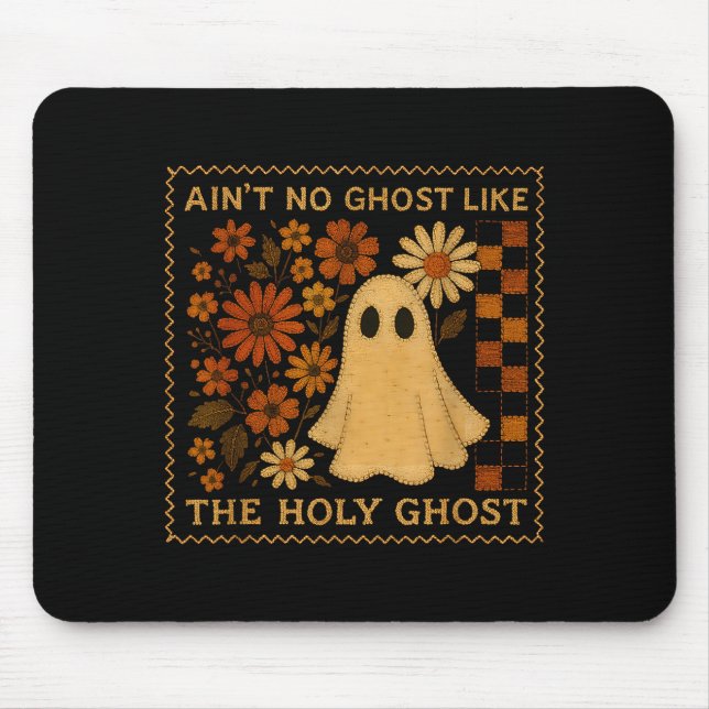 Mousepad Santo Espírito Divertido Outono Floral Retro Fé Cr (Frente)