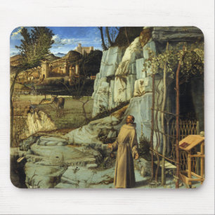 Mousepad Santo Francis no Deserto por Giovanni Bellini